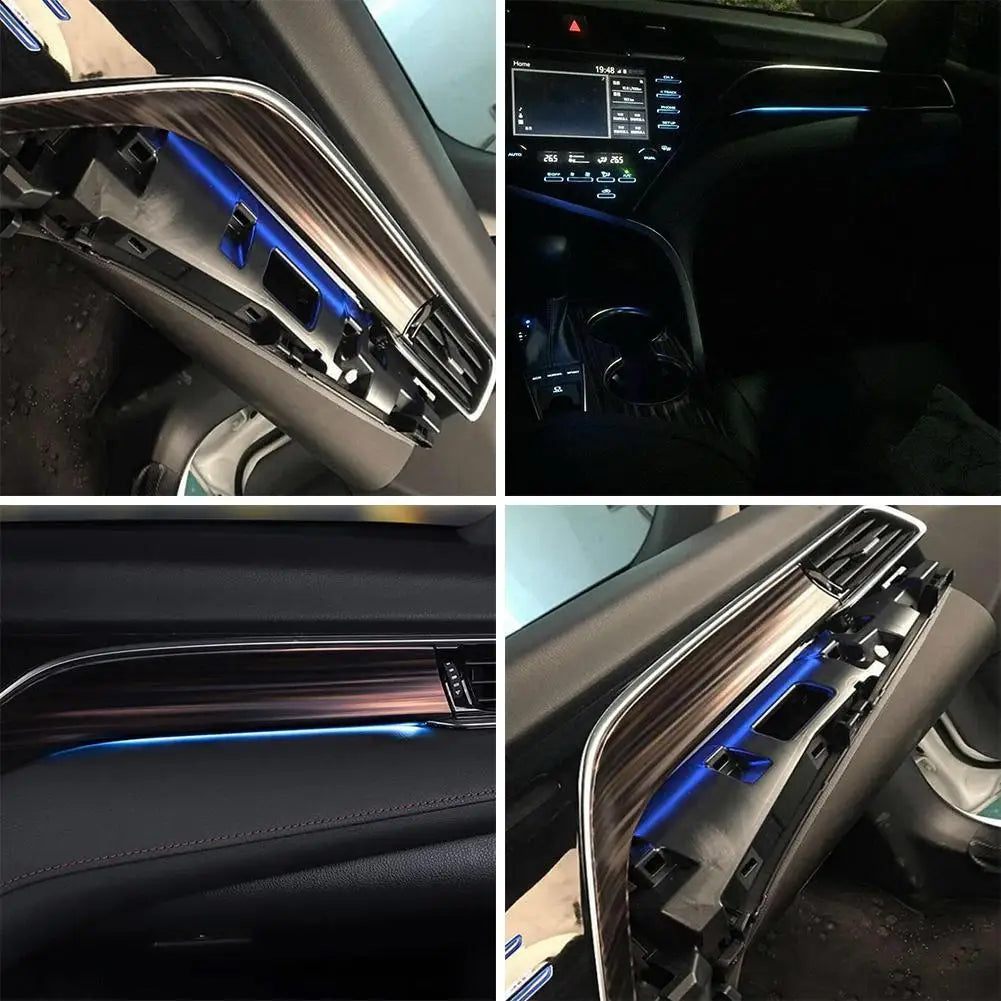 Car Interior LED Center Console Ambient Lights Decorative Lights Auto Atmosphere Light Lamp Tools For Toyota Camry 18-21