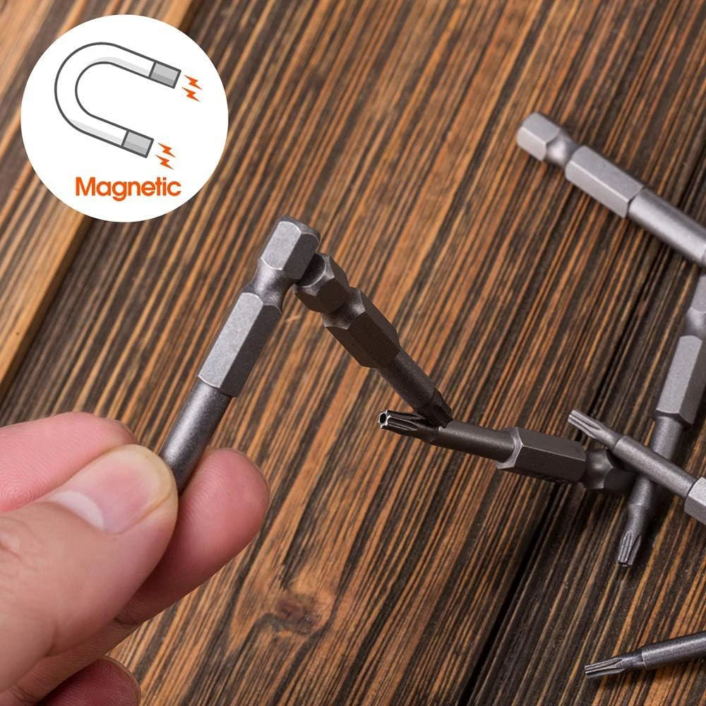 11 PCS  Torx Security Bit Set S2 Steel Magnetic Security Screwdriver Set 50/100mm Star Screwdriver Set for Shark Vacuum T6-T40