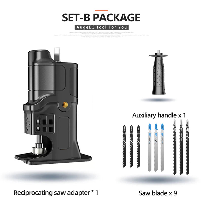 Portable Reciprocating Saw Adapter ,Electric Drill To Electric Saw for Wood Metal Cutting Tool with Saw Blade