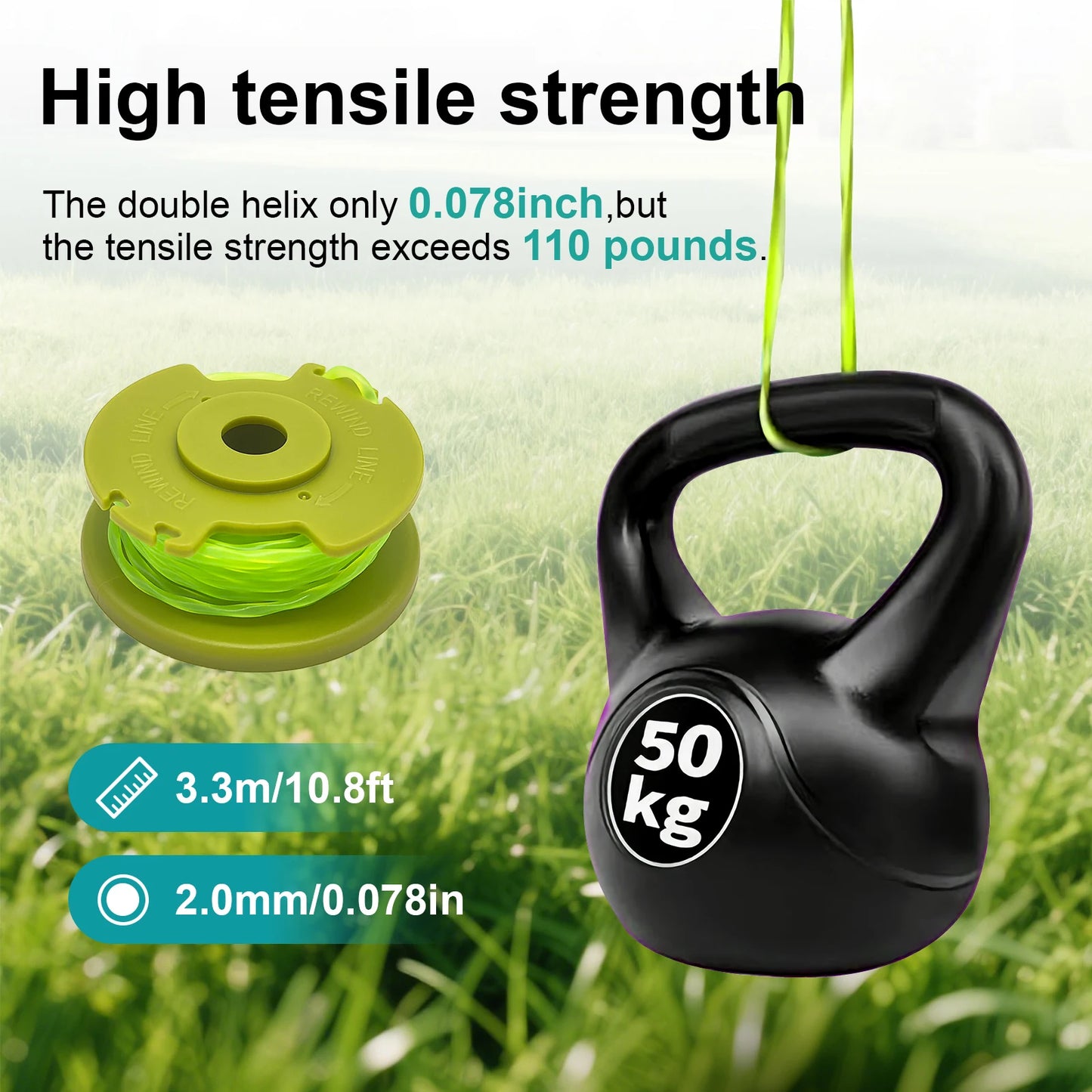 TSES 5~20Pcs Trimmer Spool Line, Nylon String Trimmer Line Rope Strimmer Line Weed Whacker Head with Ryobi One Plus+ 18v 24v 40v