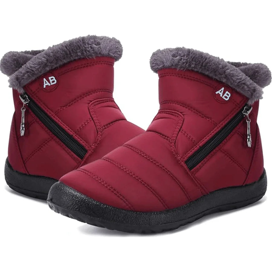 Women's Brown Ankle Snow Boots - Comfortable Outdoor Winter Shoes - photo 8