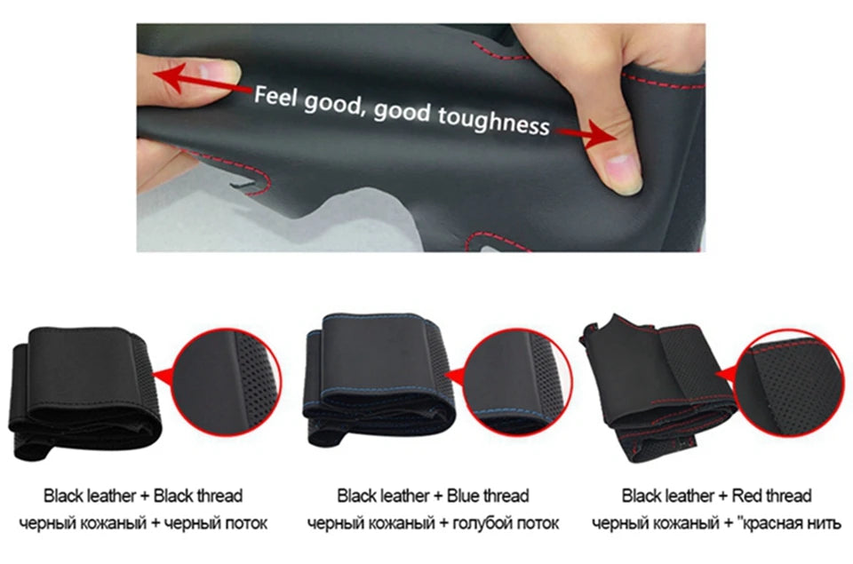 Customization Hand Sewing Microfiber Leather Car Steering Wheel Cover Accessories For Chevrolet Cruze Hatchback Sedan 2009-2014