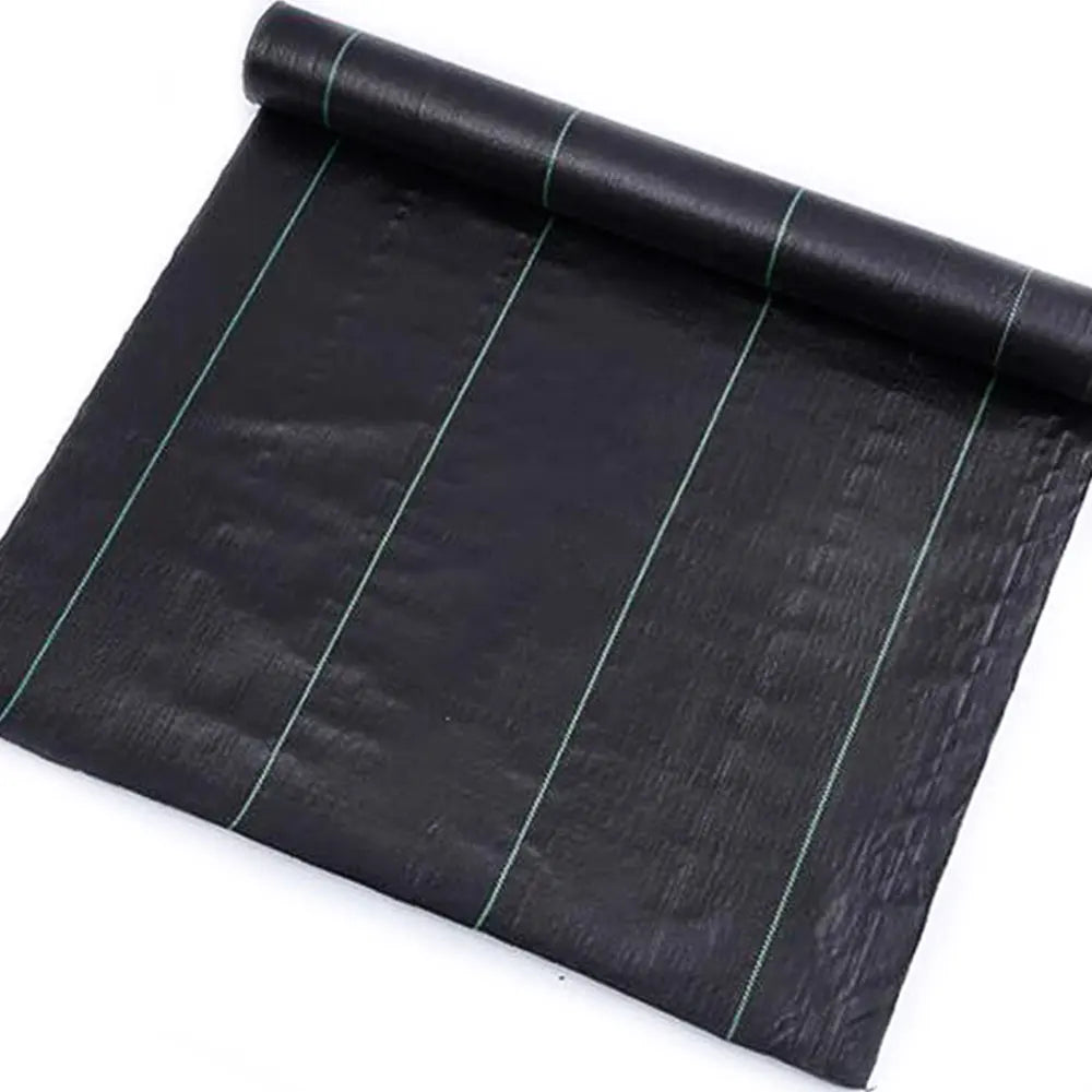 19.6in x16.4ft Weed Barrier Landscape Fabric Black Woven Sheet UV Tear Resistant Ground Cover Gardening Mat for Driveway Control