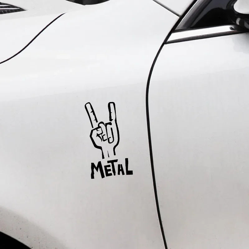 LYKX Enhance Your Ride with Heavy Metal Electric Bass Guitar Rock Car Sticker