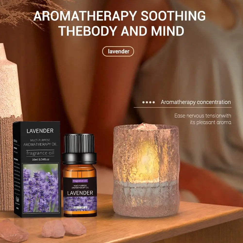 20Flavors 10ml Essential Oils For Aroma Diffuser Air Humidifier Lavender Rose Eucalyptus Sandalwood Air Freshening Aromatherapy
