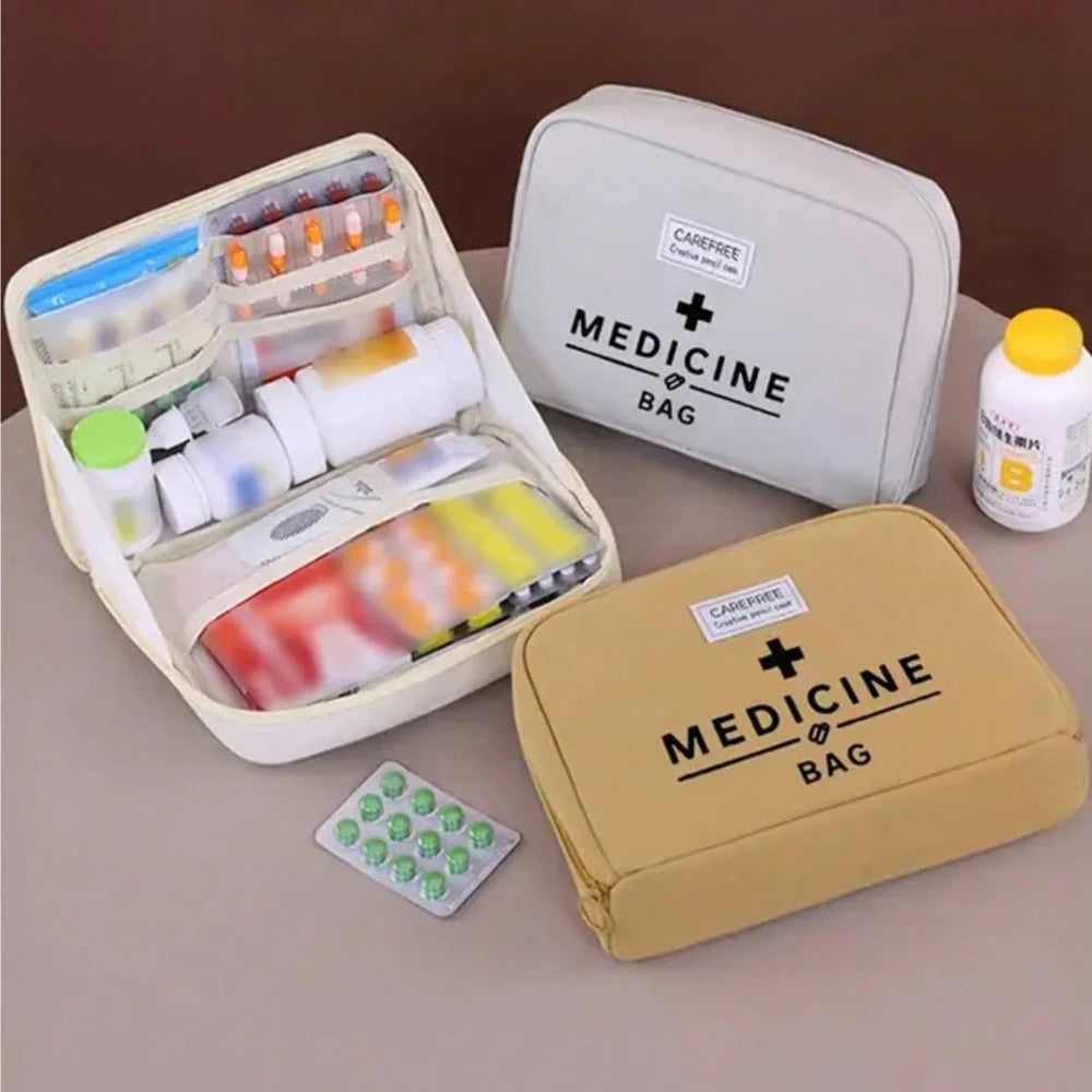 Portable Medicine Bag Cute First Aid Kit Medical Emergency Kits Organizer Outdoor Household Medicine Pill Storage Bag Travel