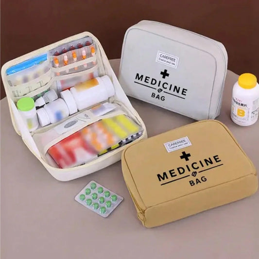 Portable Medicine Bag Cute First Aid Kit Medical Emergency Kits Organizer Outdoor Household Medicine Pill Storage Bag Travel