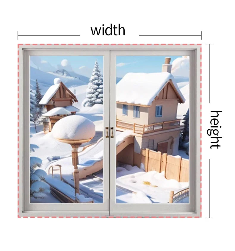 Clear Insulated Window Curtain, Windproof Winter Window Cover