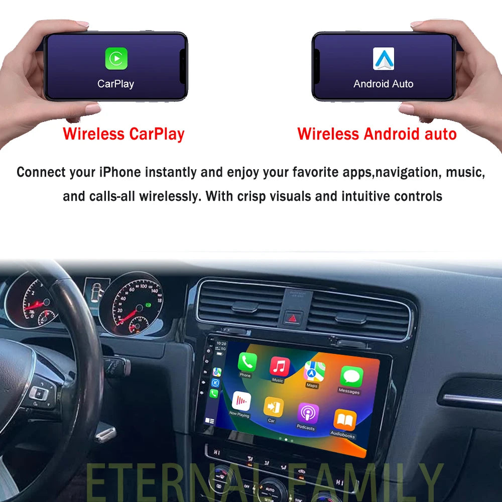10" For Volkswagen VW Golf 7 MK7 GTI 2013-2017 Android 16 Carplay Car Radio Multimedia 8 CORE IPS QLED Navigation GPS 5G WIFI BT