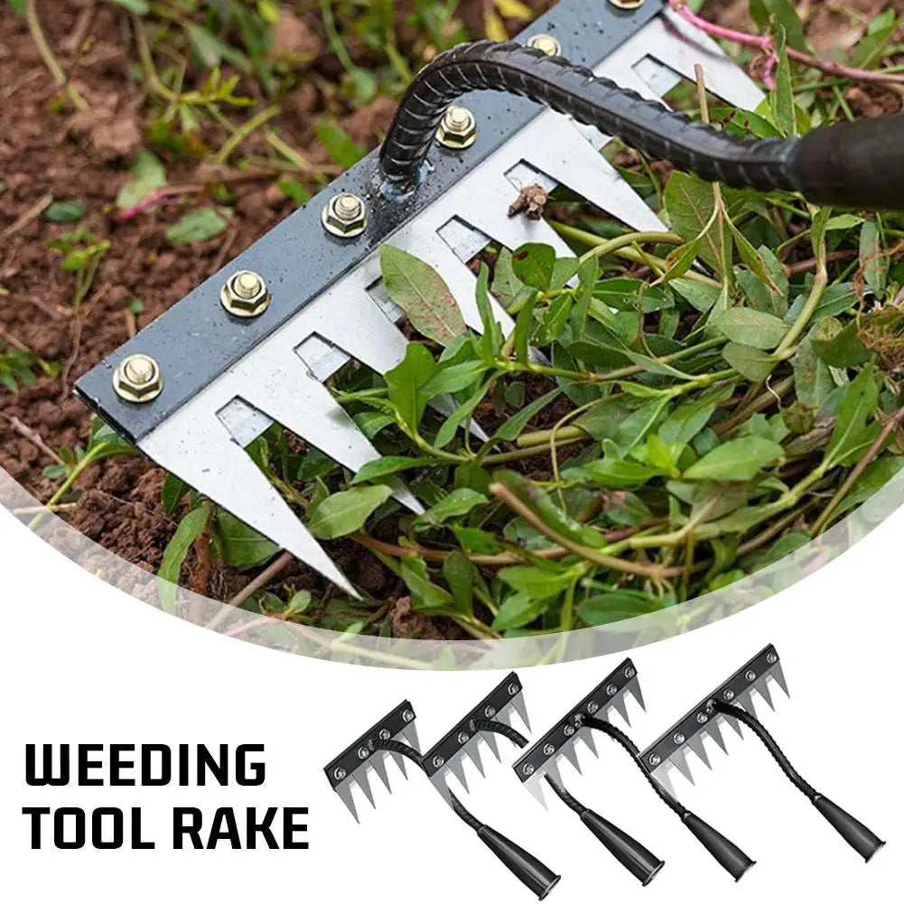 5/6/7/8 Garden Hoe Weeding Tool Digging Wild Vegetables Weeding Loosening Soil Agricultural Farm Tools Menggang Rake Accessories