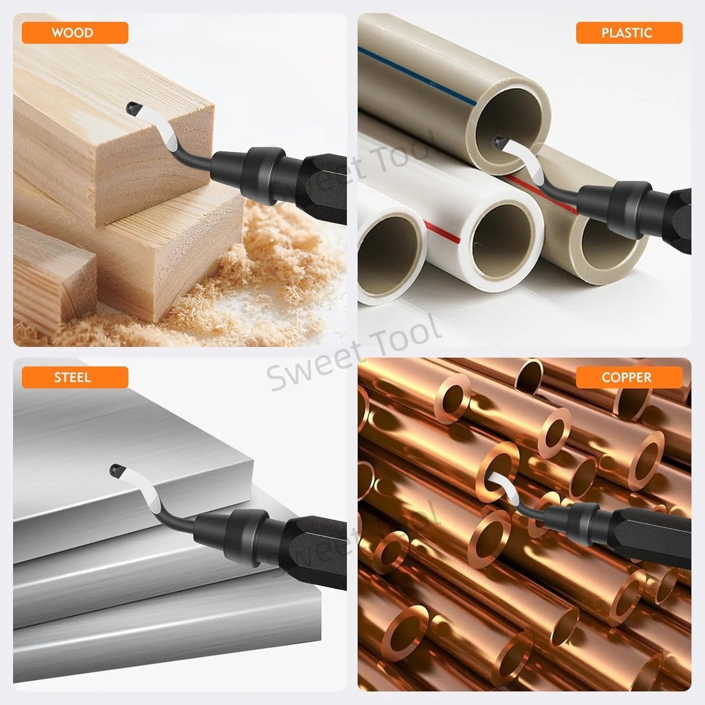 Deburring Tool Metal Handle with 1/10/11 Swivel Blades Burr Removal Reamer Tool for Plastic Metal Copper PVC Resin 3D Printing