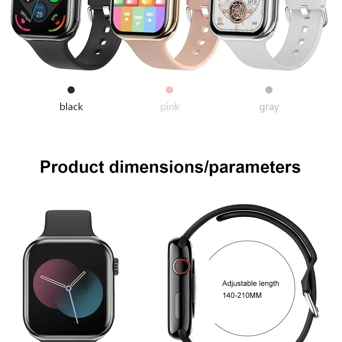 Smart Watch Series 10 – 1.9" OLED HD Screen, GPS, NFC, BT Calling, Wireless Charging, IP68 | iOS & Android | Multiple Strap Options