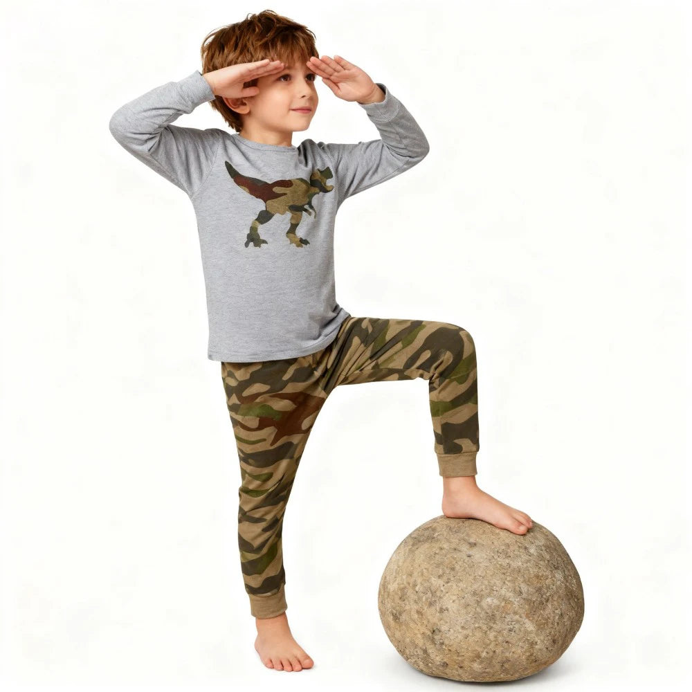 Kids Animal Embroidered Pajama Set - Soft Two-Piece Sleepwear - photo 17