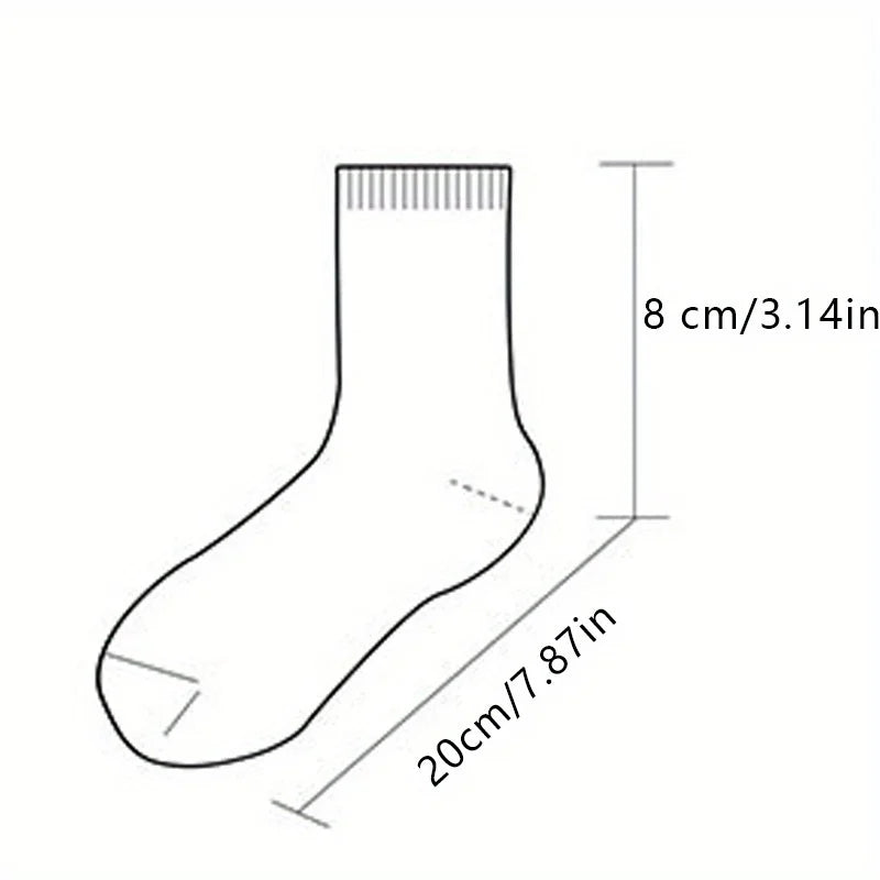 6-Pair Pleated Crew Socks – Soft Casual Cotton-Blend Set