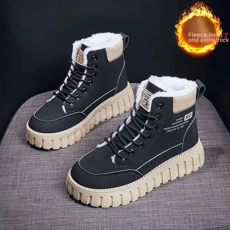 Women's Fur Lined High Top Snow Boots - Outdoor Hiking Winter Shoes - photo 3
