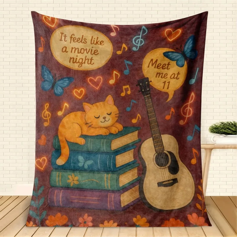 Highland Cow Flannel Throw Blanket