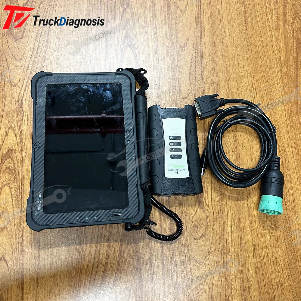 for EDL Scanner Interface For John EDL V3 Agricultural Tractor Heavy Vehicle Service Diagnostic Kit Tool+Xplore Tablet
