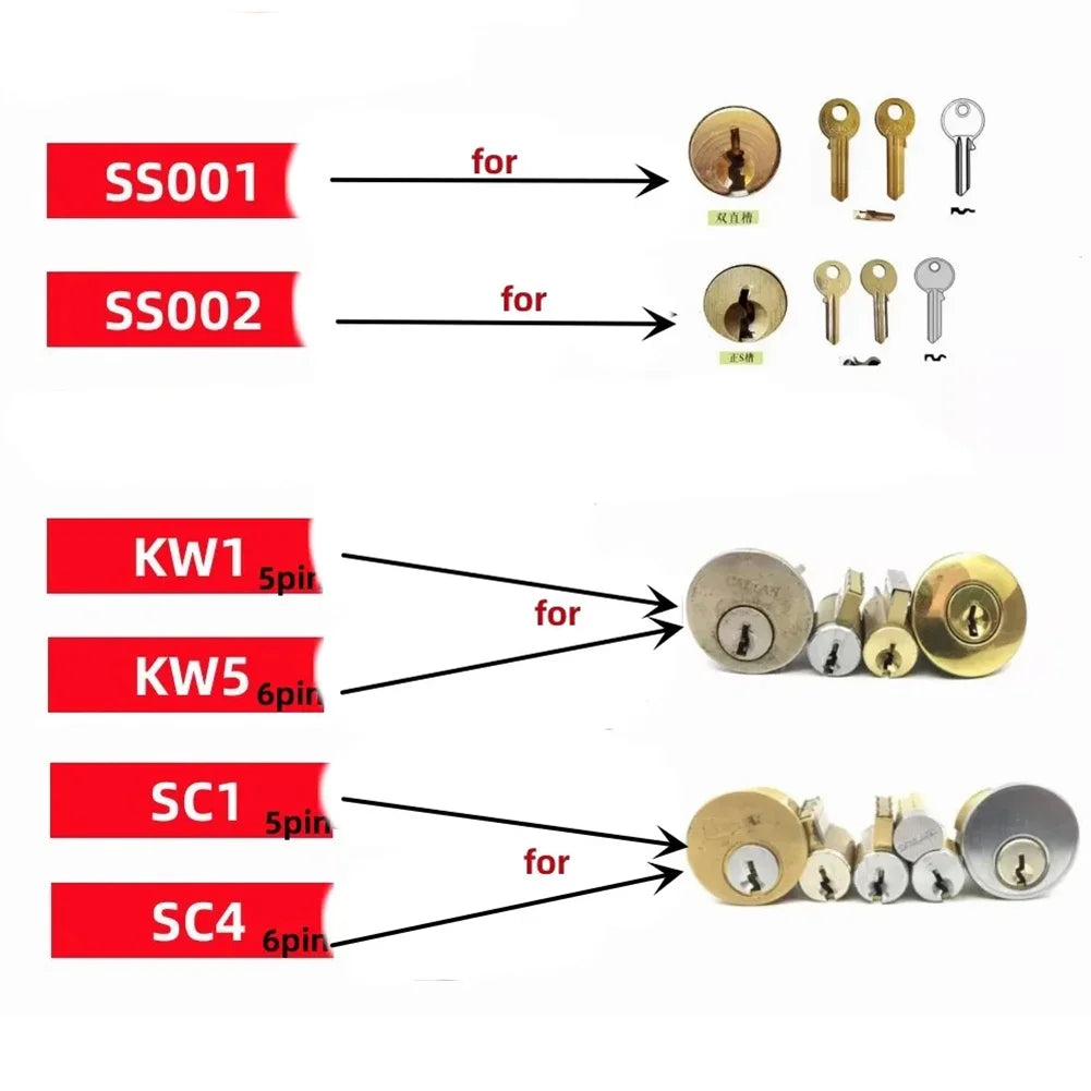 Lock Decoder Lockpicking SS001Pro SS002Pro O-ring Pickup Kit Pick Locksmith Tool Key Decoder Precision Hook Door Repair Tools