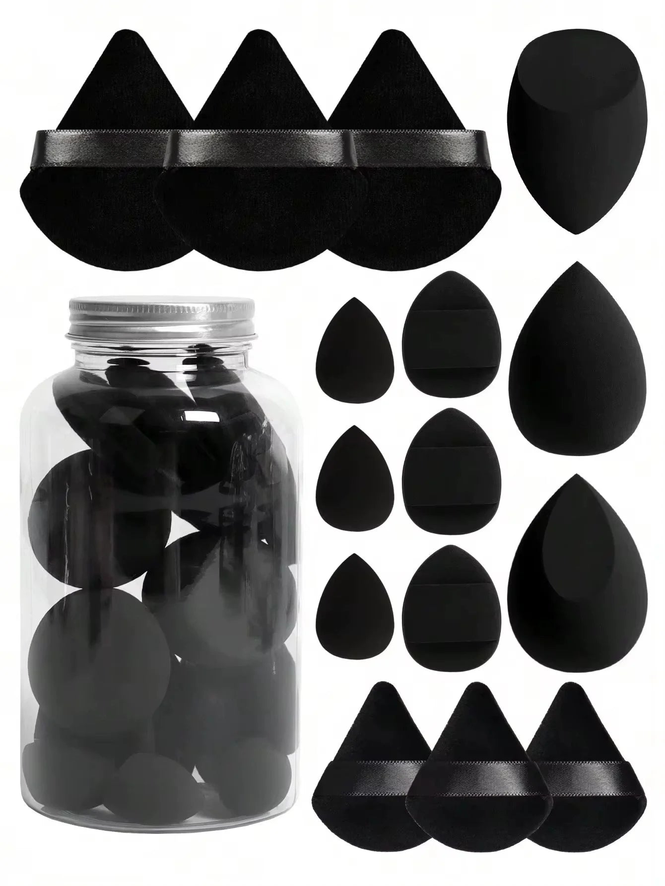 Makeup Sponge Set - 12/15 Pcs Blending Beauty Tools