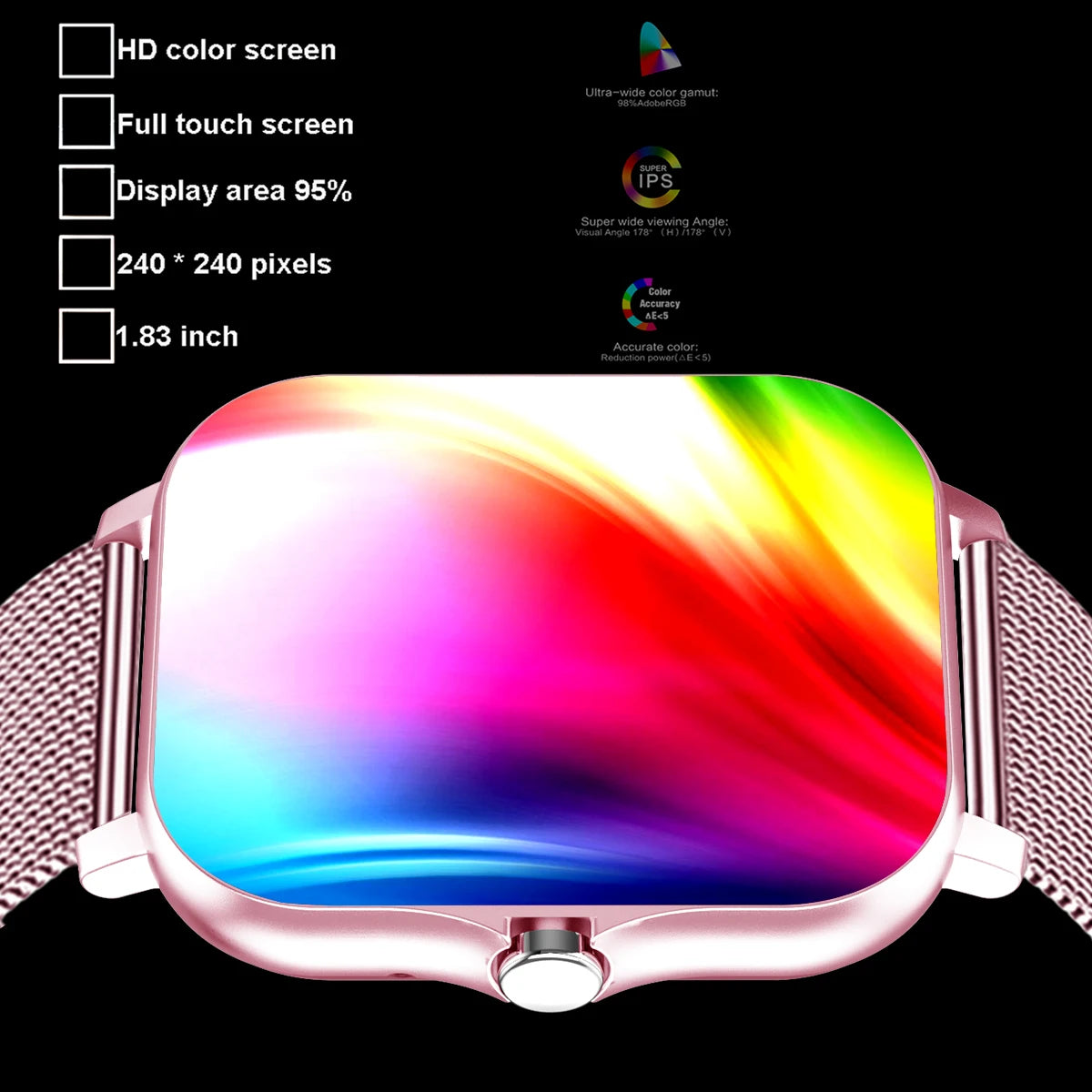 NEW 2026 Fashion SmartWatch Android Phone 2.01" Color Screen Full Touch Custom Dial Watch Women Bluetooth Call Smart Watch Men