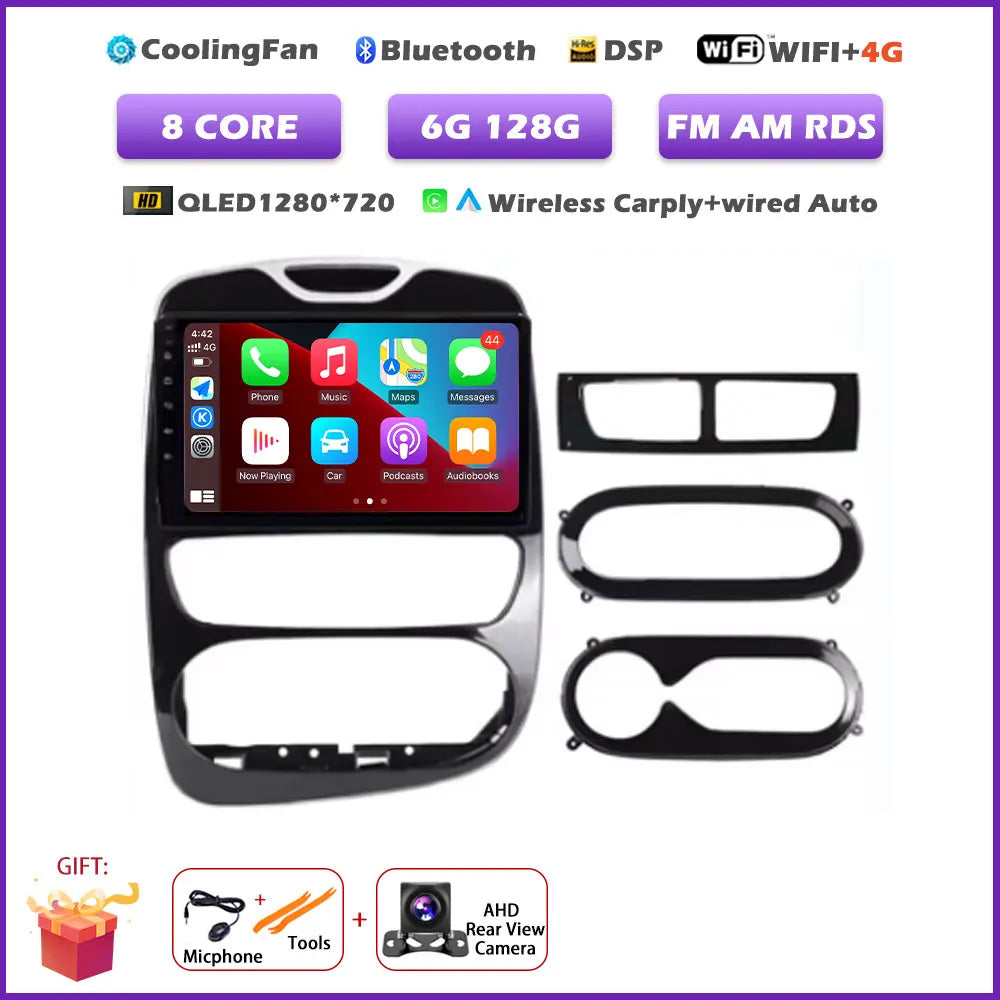 For Renault Clio 4 2012-2016 Carplay Car Radio Multimedia Video Player Android 16 Auto WIFI GPS Navigation DSP stereo BT tools