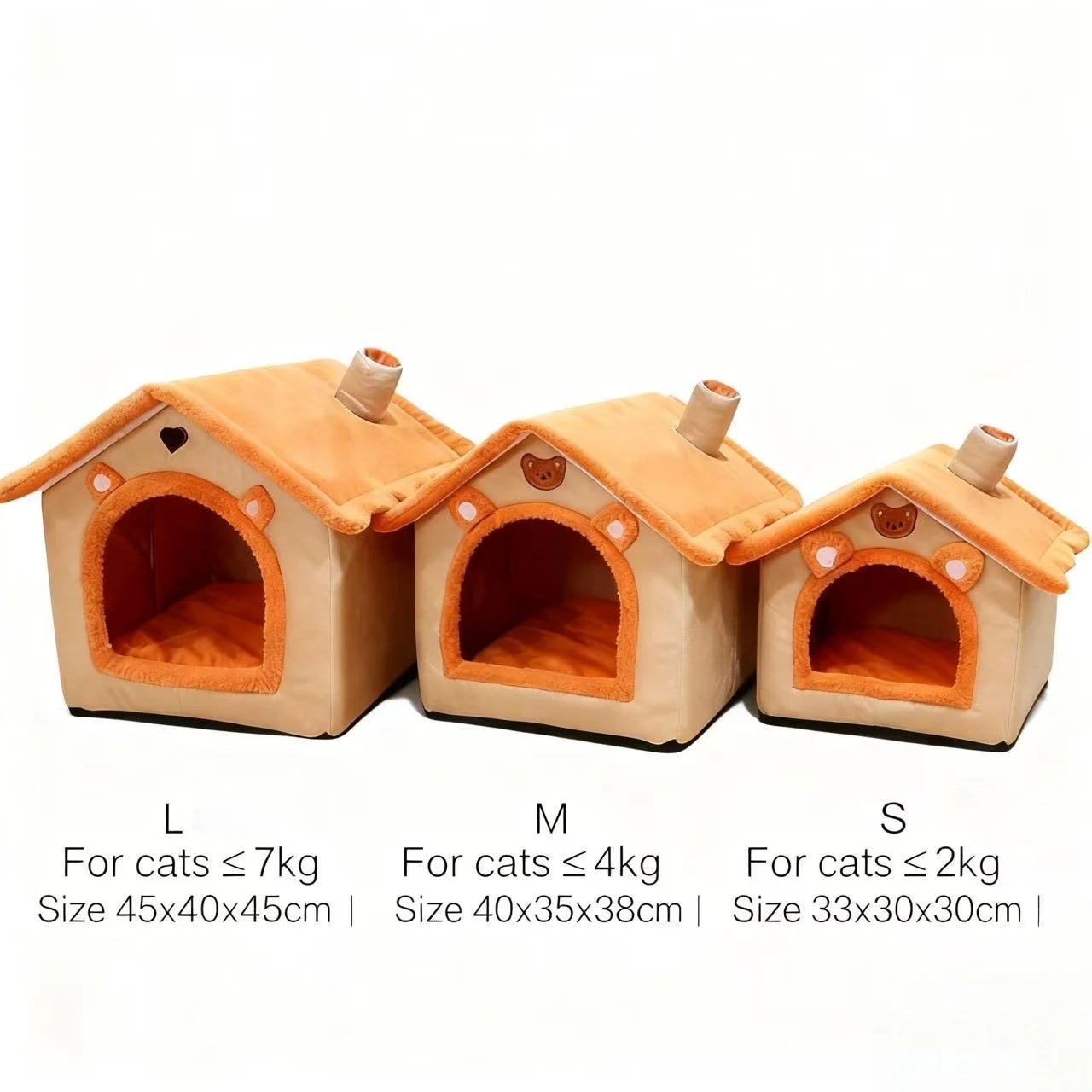 House-Style Pet Bed for Small Dogs & Cats — Removable Washable Warm Bed