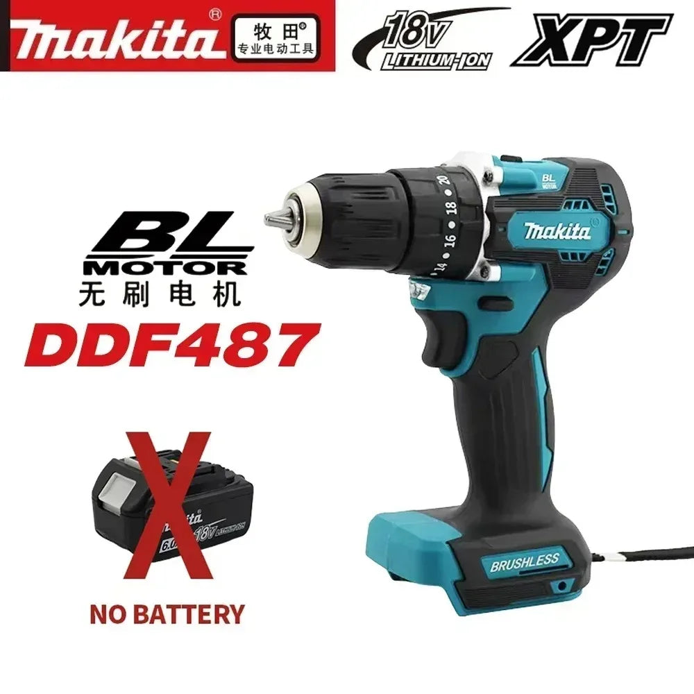 Makita DDF487 18V Brushless Cordless Drill Driver – Rechargeable Power Tool (Tool Only)