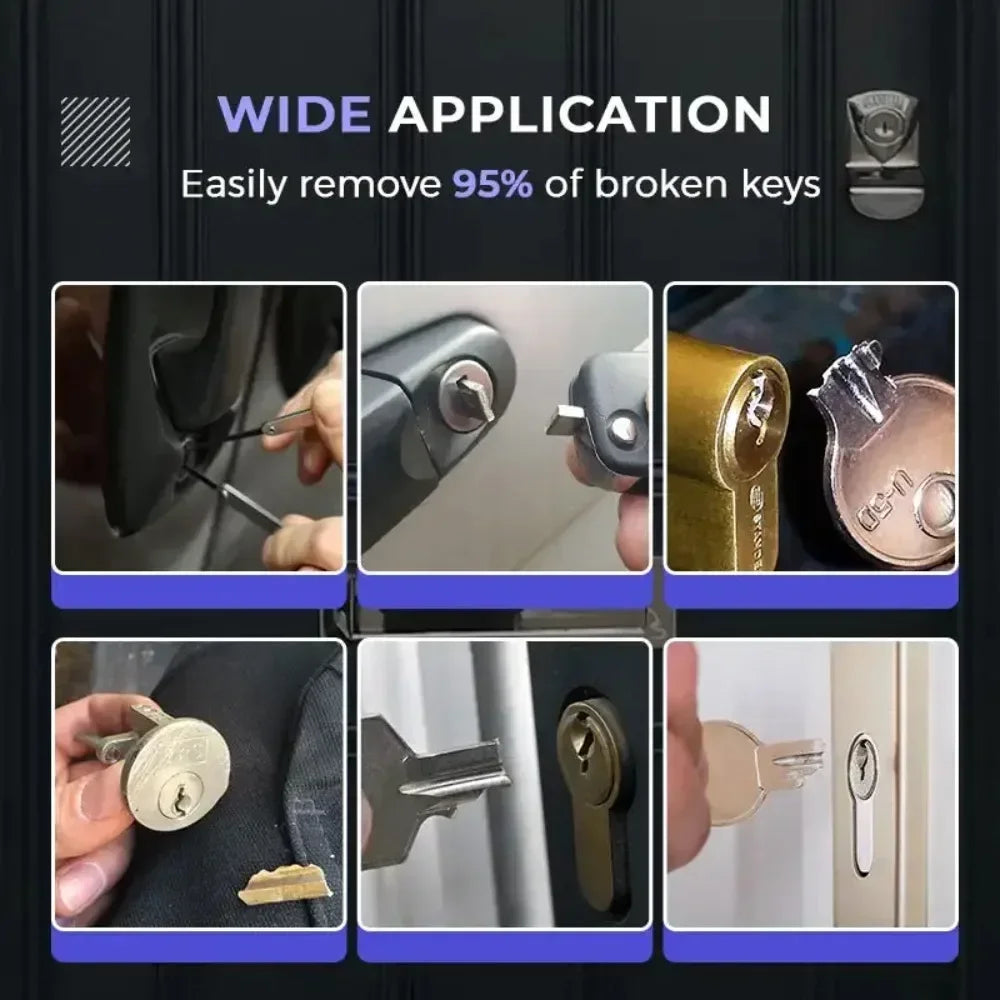 Multi-Functional Locksmith Tool Kit: Lock Picks, Padlock Repair, Broken Key Removal & Door/Combination Lock Opener Set