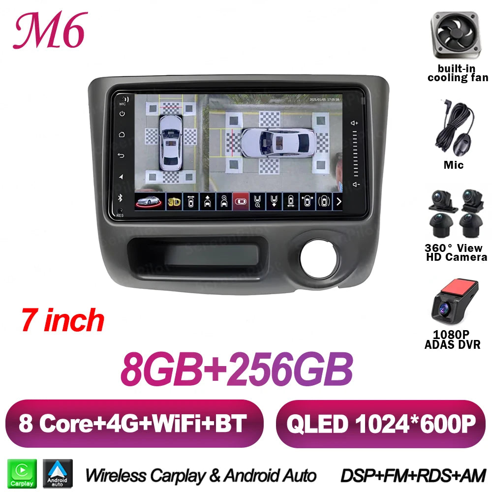8-Core Android Car Stereo for Toyota Vitz XP10, Yaris, Platz & Echo (1999–2005) — CarPlay, RDS, Touchscreen