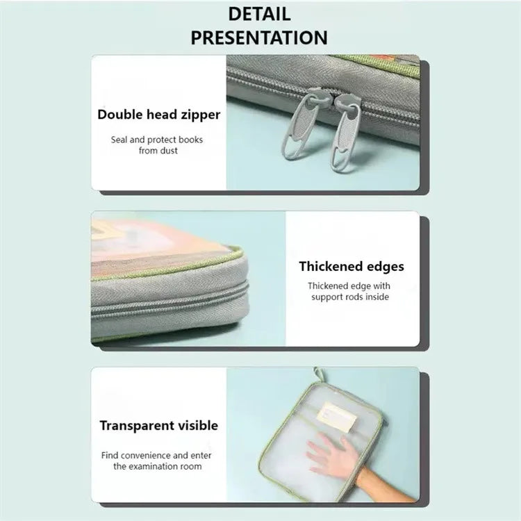 Transparent Stationery Storage Folder Hot Thicken Mesh Zipper File Packing A4 Size School Office Supplies Travel Storage Bags
