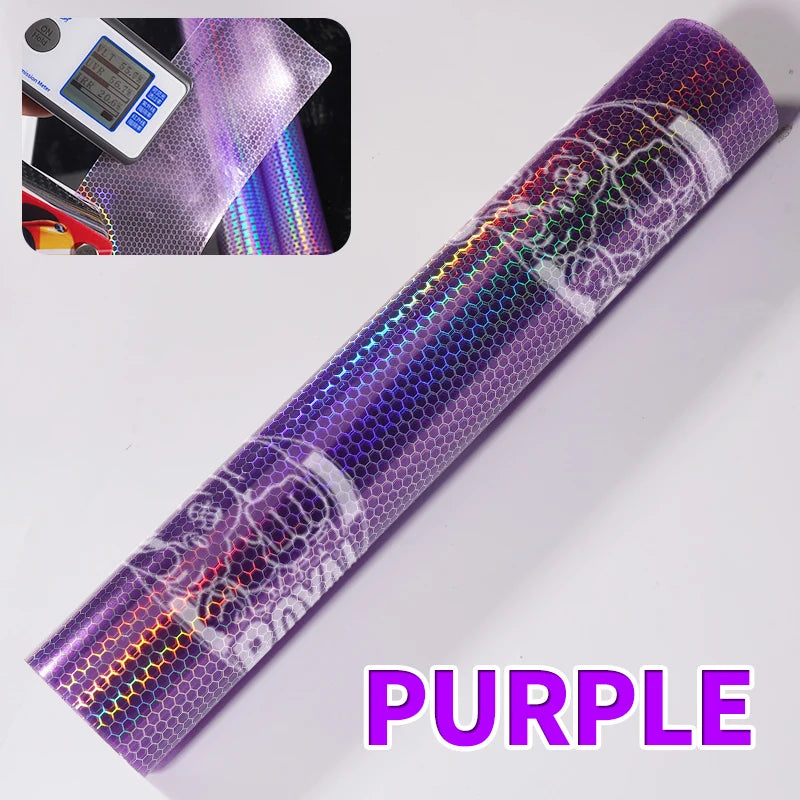 Car Motorcycle Vinyl Wrap Foil Laser Honeycomb Headlights Taillight Tint Film Modify color changing stickers Car styling