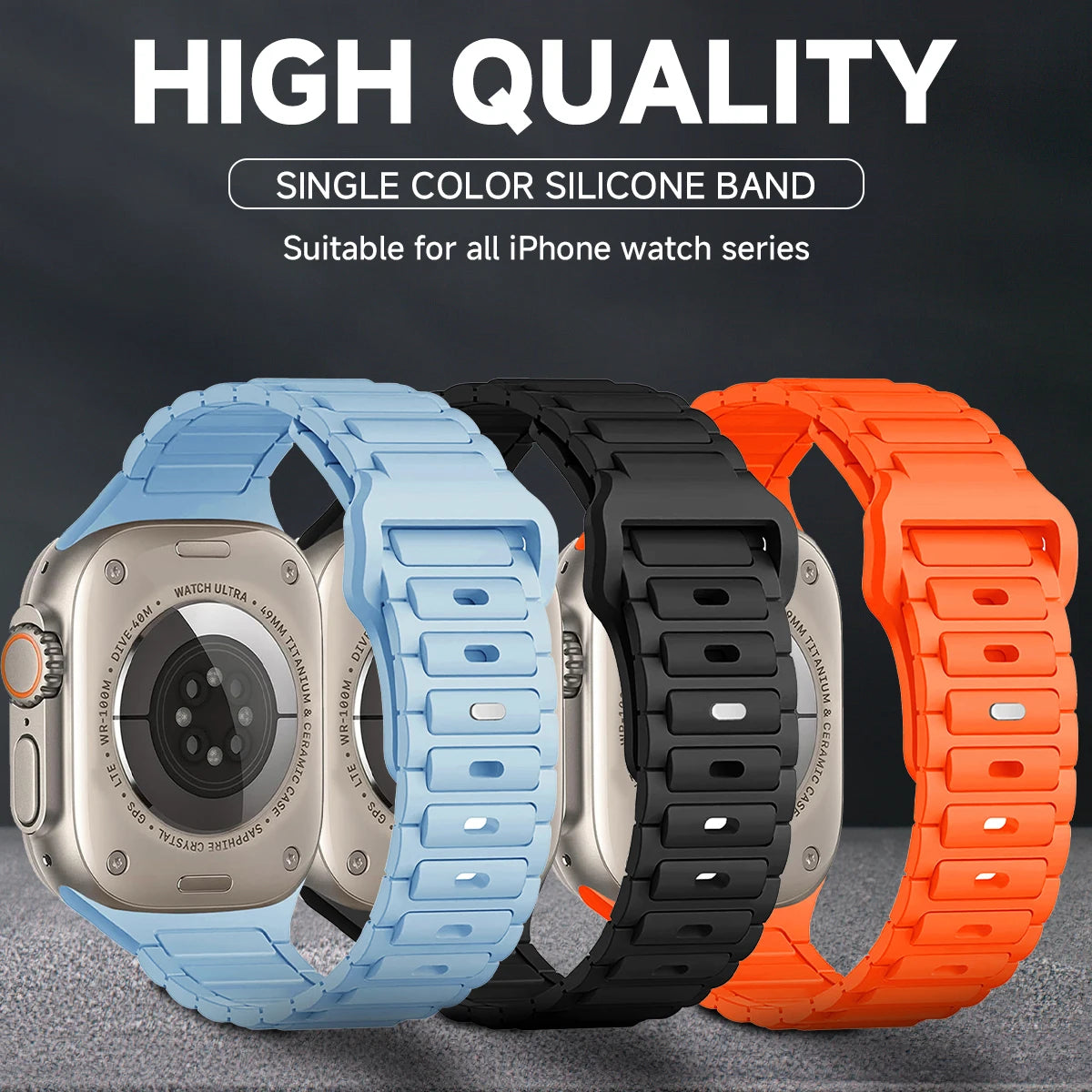Silicone Strap for Apple Watch Ultra 3 2 49mm 46mm 45mm 44mm 42mm 41mm 40mm Band Iwatch Series 11 10 9 8 7 6 SE3 5 4 3 Bracelet