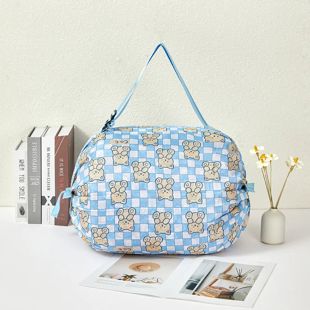 New Foldable Storage Bag Portable Travel Camouflage Handbags Large Capacity With Handle Japen Shopping Bag