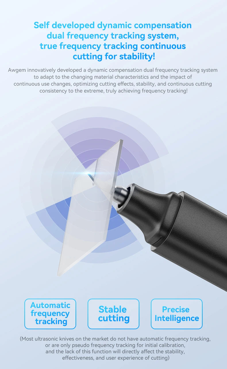Awgem KH1 Ultrasonic Cutter – 30W/45W Handheld Cutting Tool for Leather, Acrylic, Resin & 3D Prints