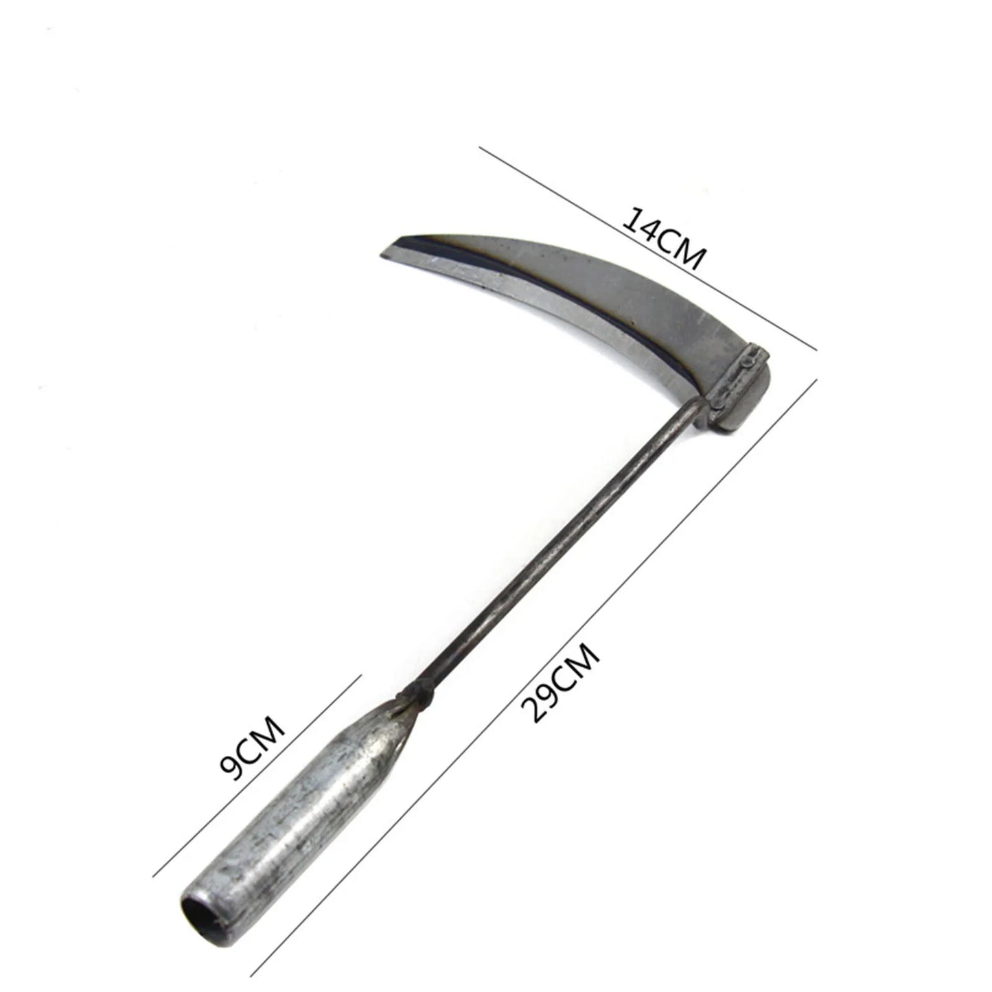 Carbon Steel Garden Hoe & Weeder — Dual-Purpose Hand Weeding Tool
