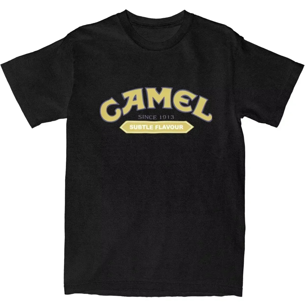 Retro Car Camel Cigarettes T-Shirt Vintage Cotton Tops Tees Short Sleeve Casual Streetwear Men Women Clothing Harajuku