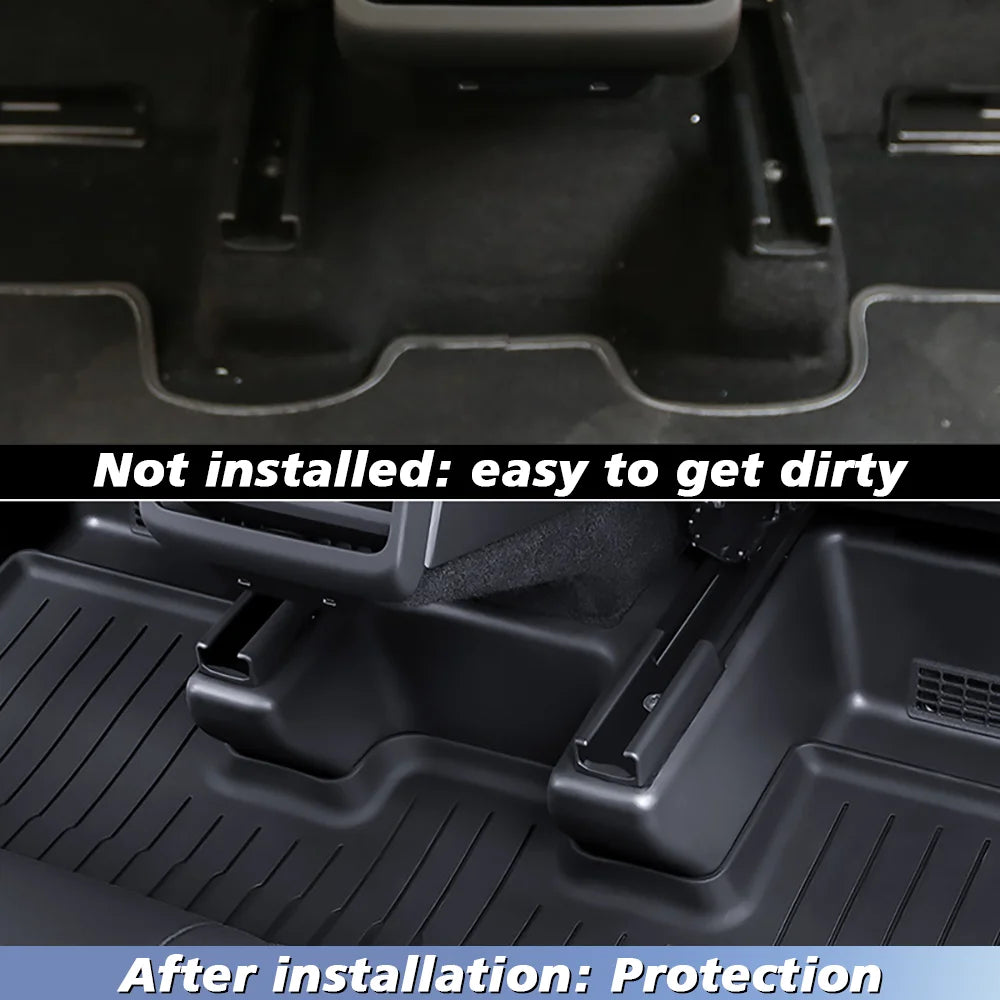 TESY For Tesla Model Y Juniper Launch Standard TPE Under Seat Corner Guard Seat Slide Rails Protector Cover Anti-Kick Decor