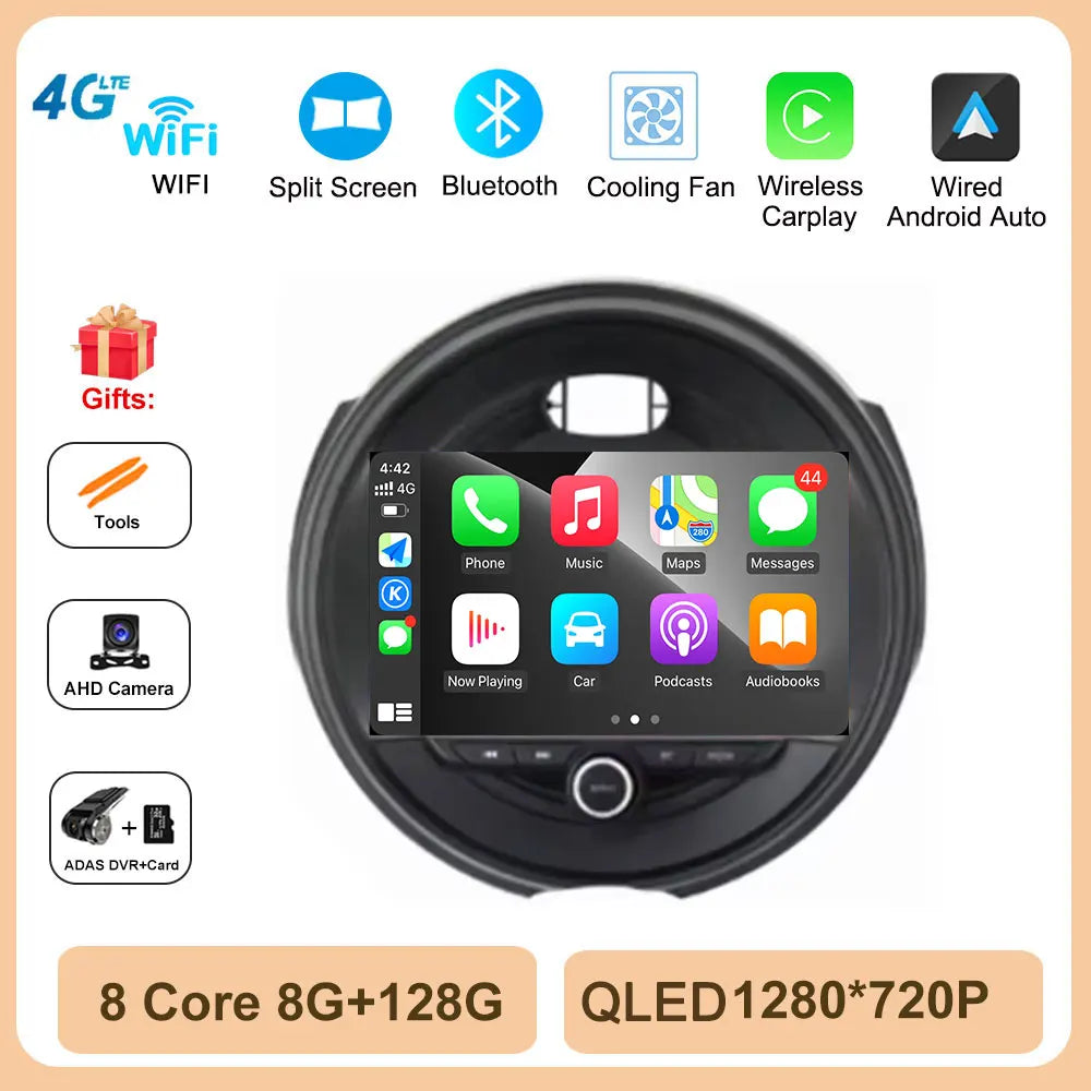 Car Stereo with Apple CarPlay & Android Auto, Compatible with Mini Cooper F54 F55 F56 F60