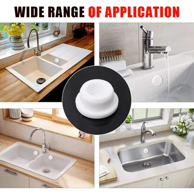 Wash Basin Overflow Cover Kitchen Bathroom Sink Hole Plug Water Level Rise Overflow Water Plug Bathtub Drainage Cover