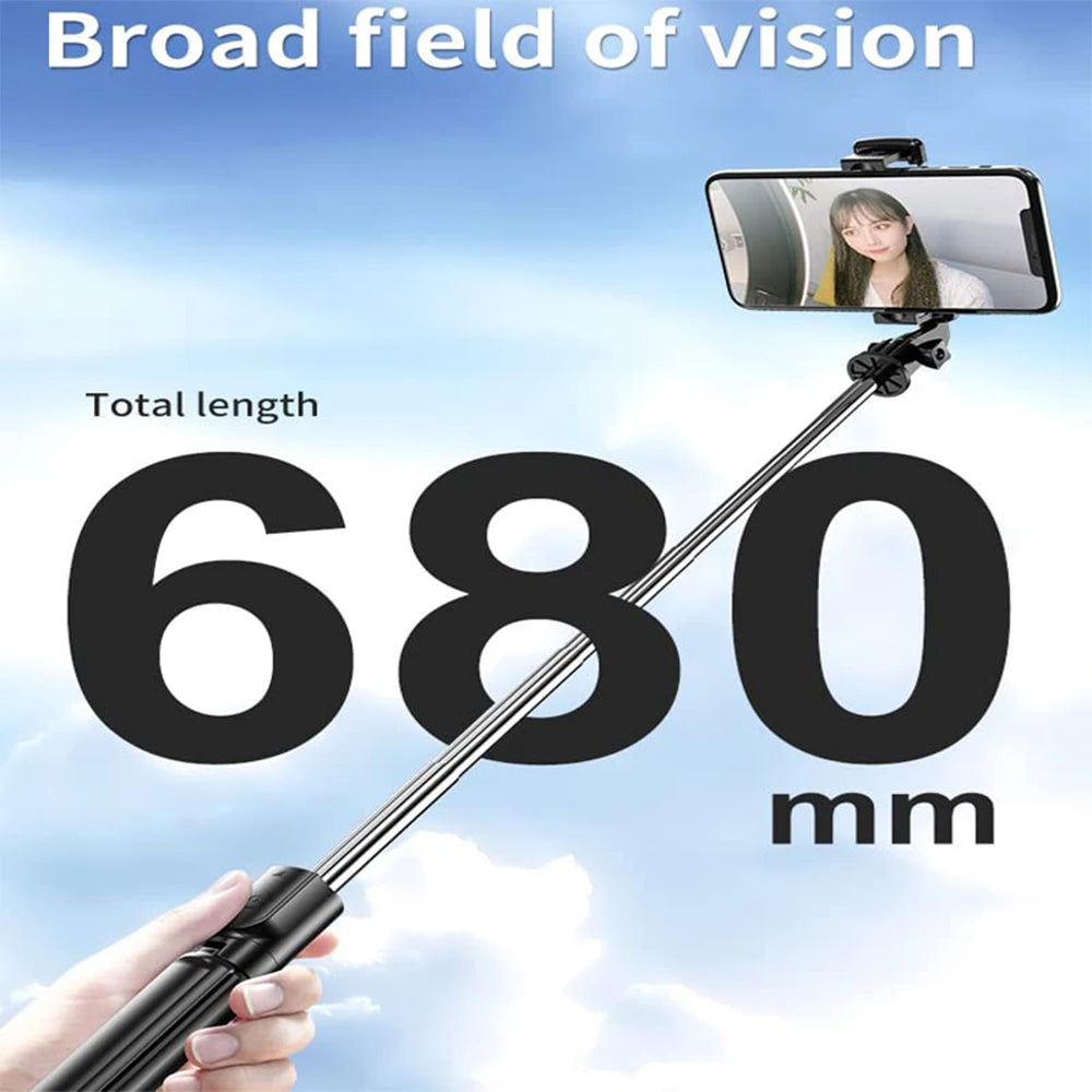 Wireless Selfie Stick Tripod Stand – Bluetooth Remote, 360° Rotation & Extendable for iPhone & Samsung