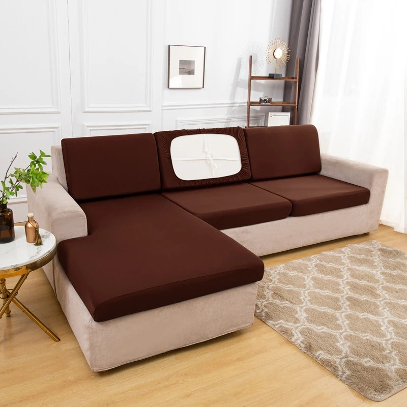 Summer Silk Spandex Seat  Sofa Cushion Cover Pad Protect 2026 Living Room Couch Slipcover 1 2 3 4 Seater Sofa Seat Covers