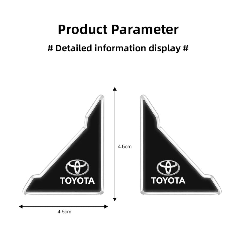 2Pcs Car Door Corner Protector Stickers Decoration For Toyota Land Cruiser Sienna Rav4 Prado Tacoma Yaris Rush Fortuner CHR Voxy