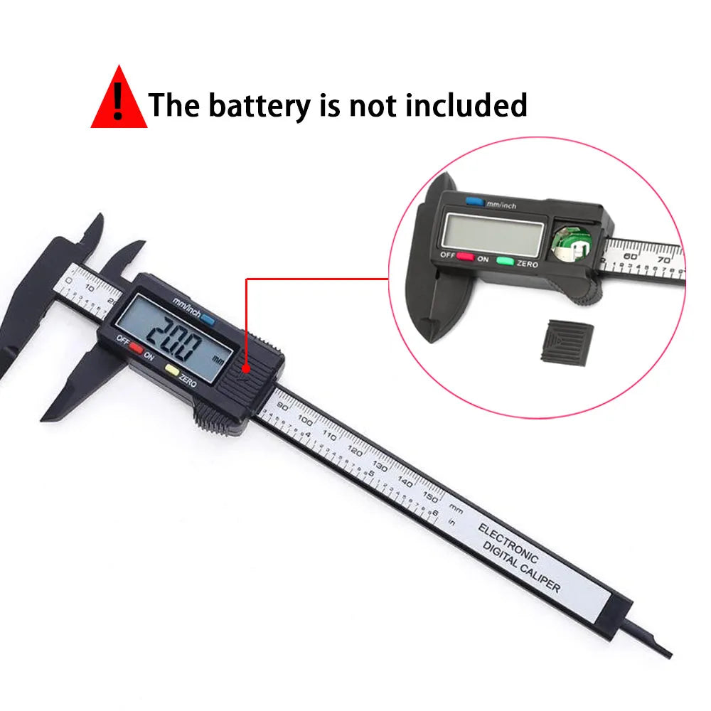 Digital Vernier Caliper — Carbon Fiber, 0.01mm, 100/150mm