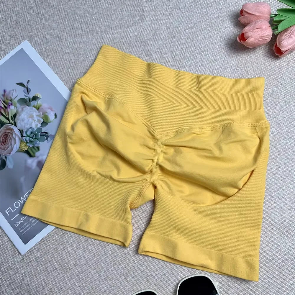 Impacts Shorts Set Workout Scrunch Shorts Sets Halter Sports Fitness Clothes Gym Suit Scrunch Shorts