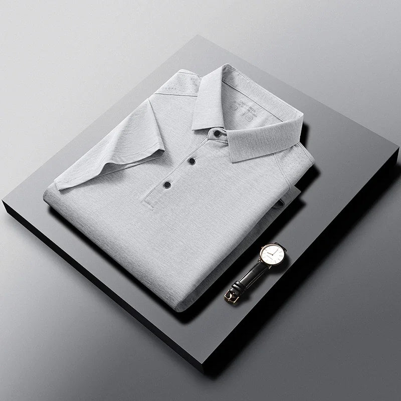 Men's Casual Polo Tee - Soft Fabric, Office & Everyday Short Sleeve