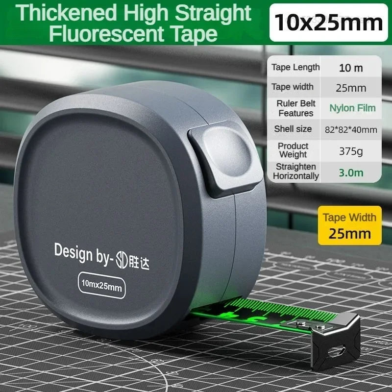 Mijia Tape Measure Self-locking Steel Tape 10m Portable Woodworking Measure Gauging Tool Retractable High Precision Meter Ruler