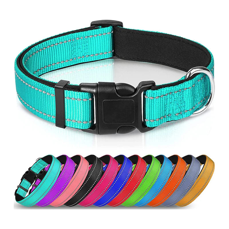 Soft Neoprene Padded Reflective Collar - Large Dogs