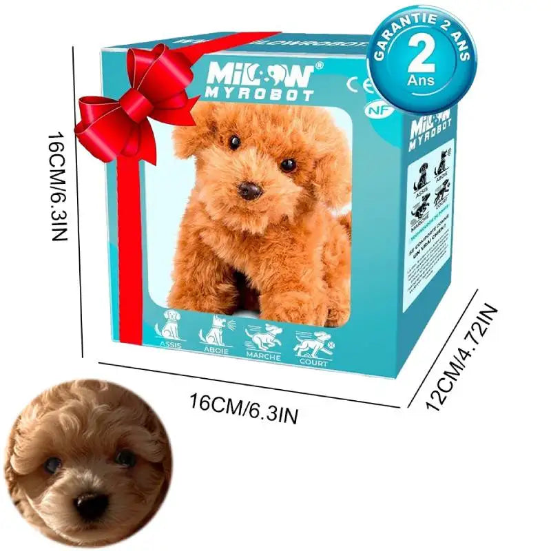Electronic Robot Dog Interactive Plush Puppy Toy Realistic Puppy Cute Walking Stuffed Animal Dog Barking Tail Wagging for Gifts