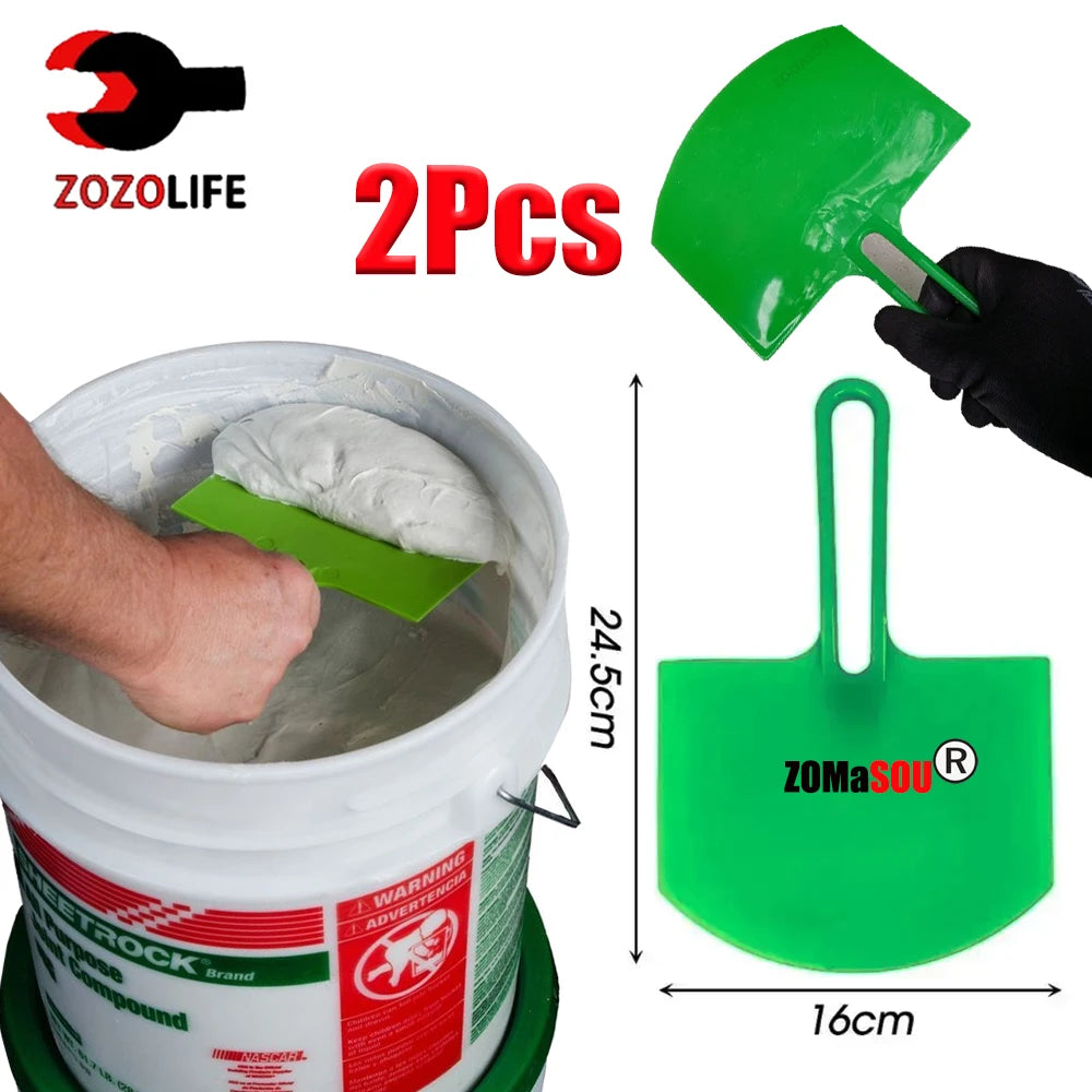Flexible Plastic Putty Knife and Filler Scraper - 1 or 2 Pack