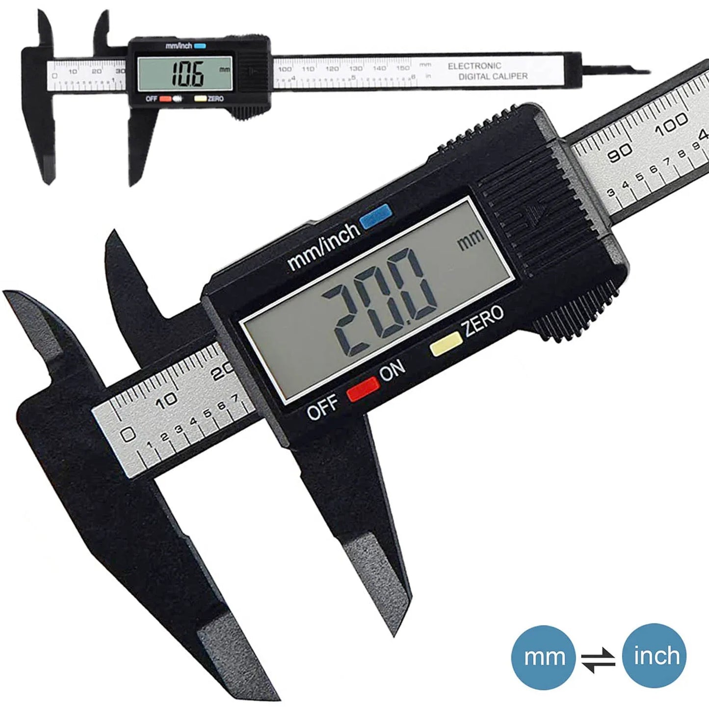 Digital Vernier Caliper — Carbon Fiber, 0.01mm, 100/150mm